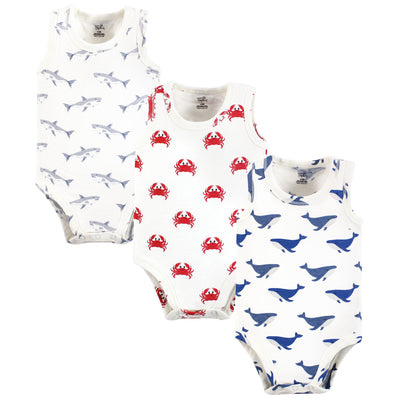 Touched by Nature Organic Cotton Sleeveless Bodysuits, Mystic Sea Creatures