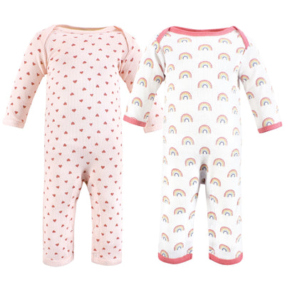 Hudson Baby Thermal Coveralls 2pk, Creative Rainbows