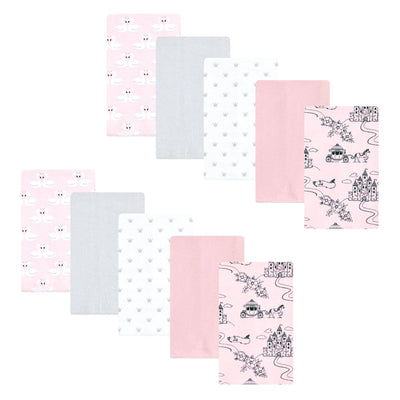 Hudson Baby Flannel Burp Cloth 10pk, Fairytale Princess