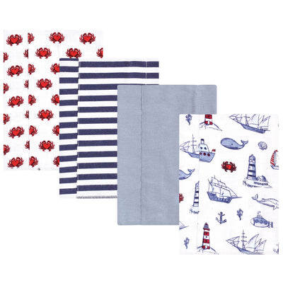 Hudson Baby Cotton Flannel Burp Cloths, Lighthouse