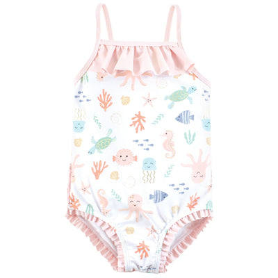 Hudson Baby Toddler Swimsuit, Pastel Sea