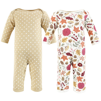 Hudson Baby Thermal Coveralls 2pk, Acorn Botanical