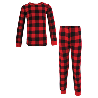 Hudson Baby Thermal Long Underwear 2pc Set, Buffalo Plaid