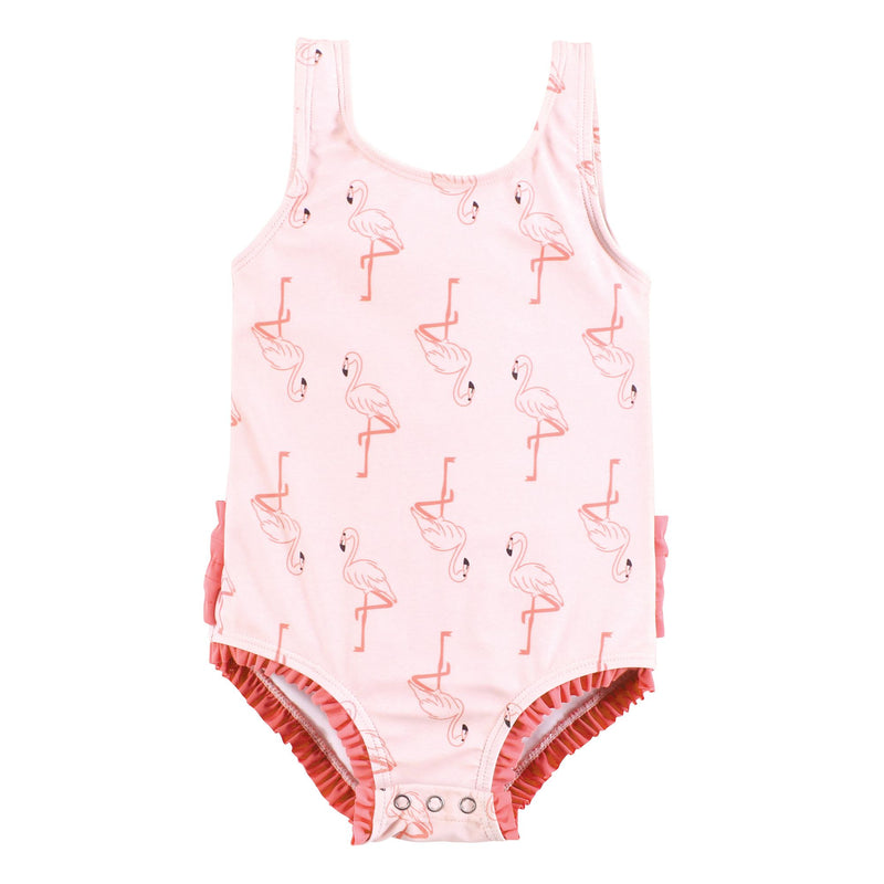 Hudson Baby Swimsuit, Pink Flamingo