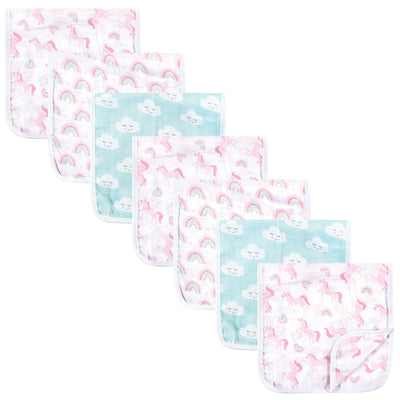 Luvable Friends Muslin Burp Cloth 7pk, Rainbow