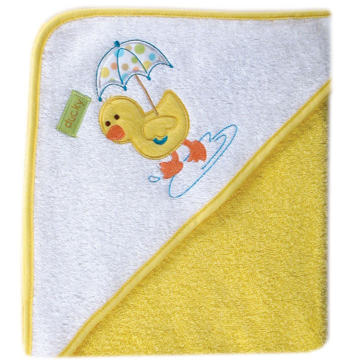 Luvable Friends Cotton Hooded Towel, Yellow