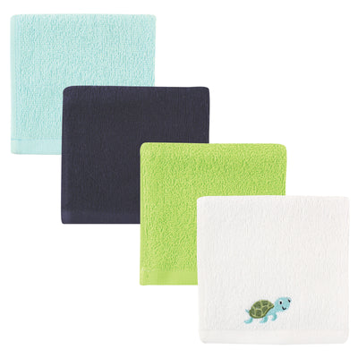 Luvable Friends Super Soft Cotton Washcloths, Turtle