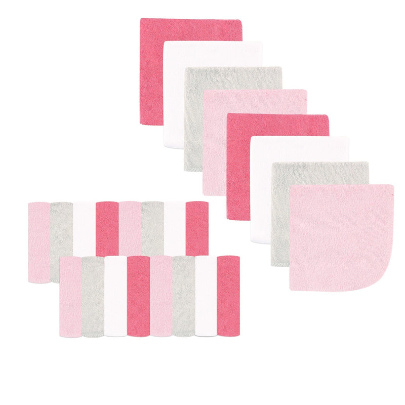 Luvable Friends Super Soft Bundle Washcloths, Pink Pastel