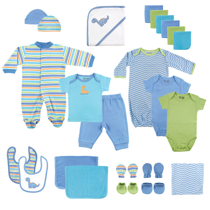 Luvable Friends Layette Gift Cube, Blue Dino
