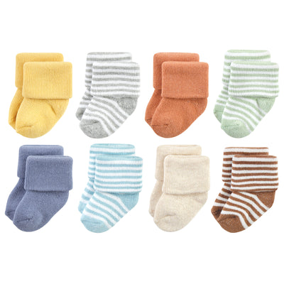 Luvable Friends Baby Boy Newborn and Baby Socks Set, Space, 0-3 Months