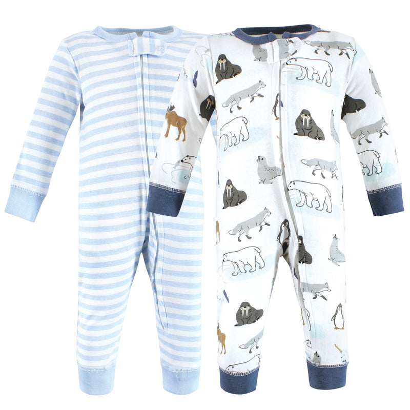 Hudson Baby Cotton Sleep and Play, Arctic Animals