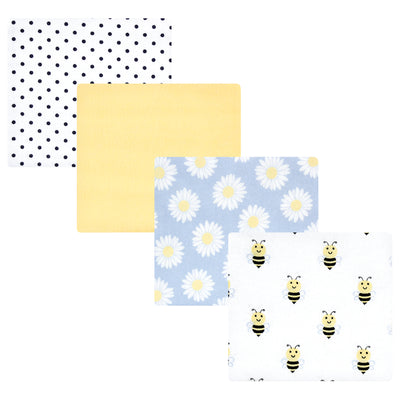 Hudson Baby Cotton Flannel Receiving Blankets, Daisy Bee