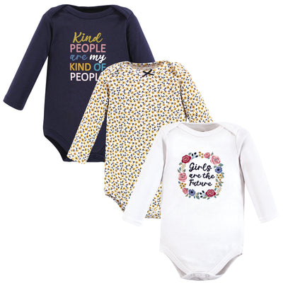 Hudson Baby Cotton Long-Sleeve Bodysuits, Girls Are The Future