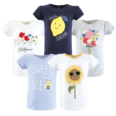 Hudson Baby Short Sleeve T-Shirts, Wildflowers