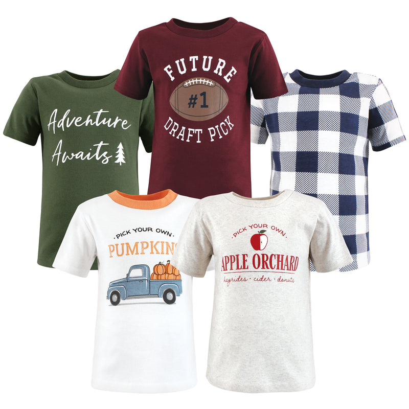 Hudson Baby Short Sleeve T-Shirts, Fall Activities