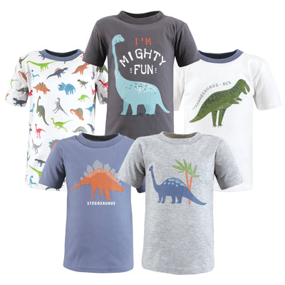 Hudson Baby Short Sleeve T-Shirts, Dinosaur