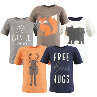 Hudson Baby Short Sleeve T-Shirts, Woodland