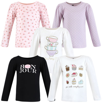 Hudson Baby Long Sleeve T-Shirts, Bakery Tea Party