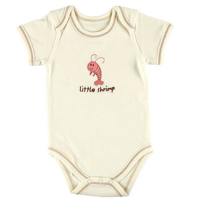 Touched by Nature Organic Cotton Bodysuits, Shrimp 1-Pack