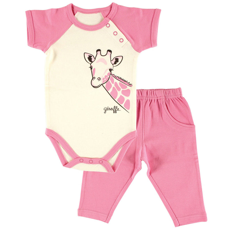 Touched by Nature Organic Cotton Bodysuit and Pant Set, Giraffe