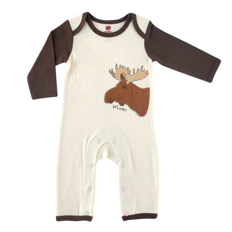 Touched by Nature Organic Cotton Coveralls, Moose 1-Pack