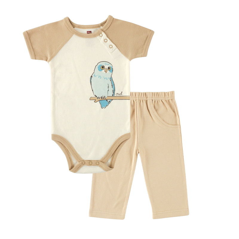 Touched by Nature Organic Cotton Bodysuit and Pant Set, Owl