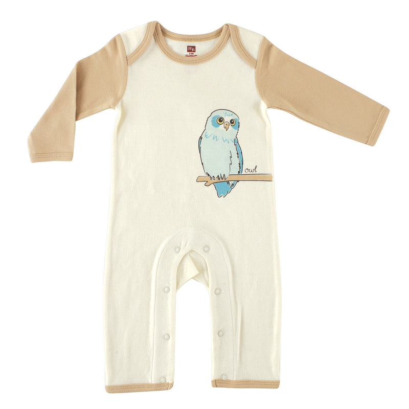 Touched by Nature Organic Cotton Coveralls, Owl 1-Pack