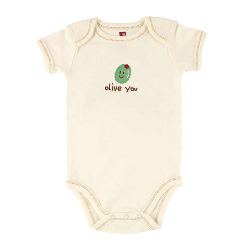 Touched by Nature Organic Cotton Bodysuits, Olive