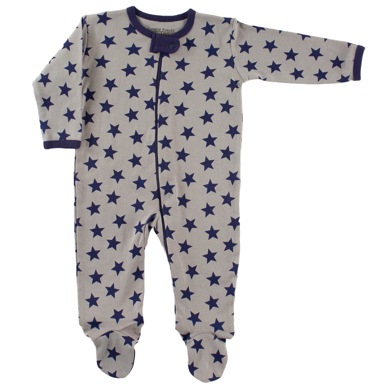 Luvable Friends Cotton Sleep and Play, Grey Star