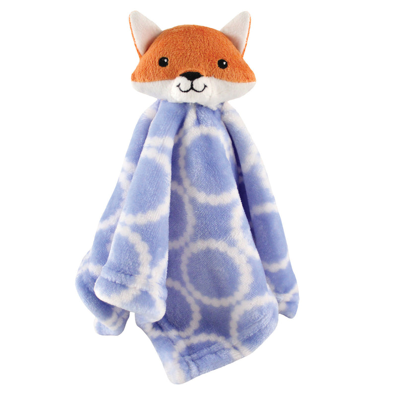Hudson Baby Animal Face Security Blanket, Blue Fox