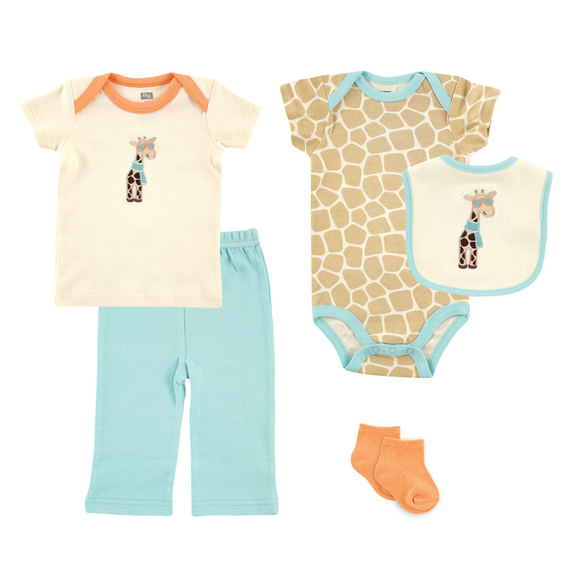 Hudson Baby 5-Piece Gift Set, Giraffe