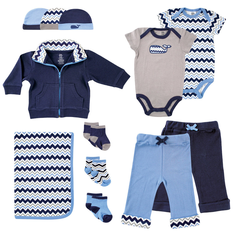 Yoga Sprout Cotton Layette Giftset, Whale