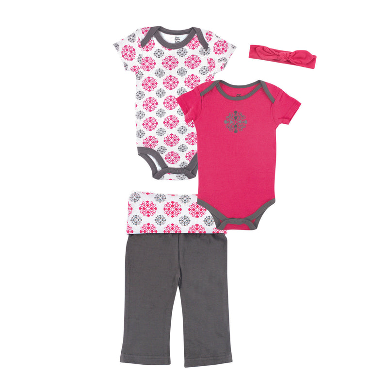 Yoga Sprout Cotton Layette Giftset, Medallion