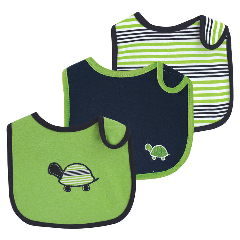 Yoga Sprout Cotton Bibs, Turtle