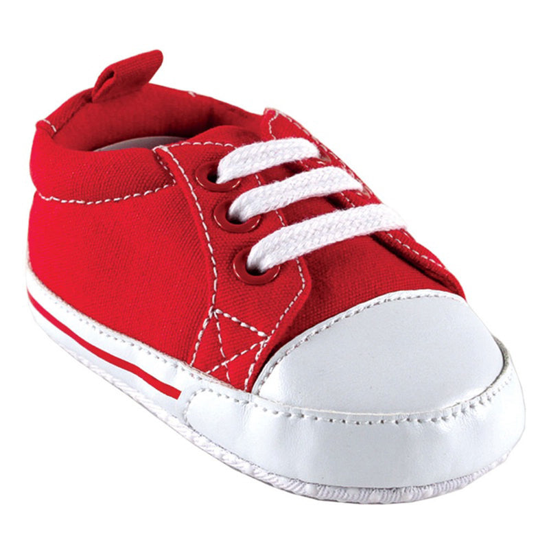 Luvable Friends Crib Shoes, Red Canvas