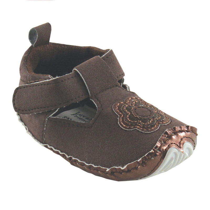 Luvable Friends Crib Shoes, Brown Mary