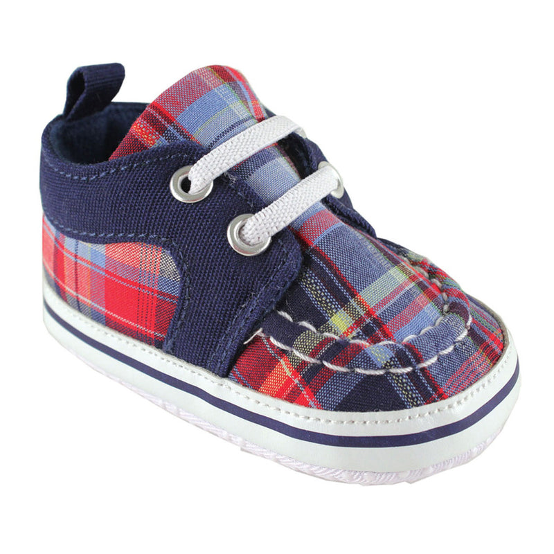 Luvable Friends Crib Shoes, Blue Red