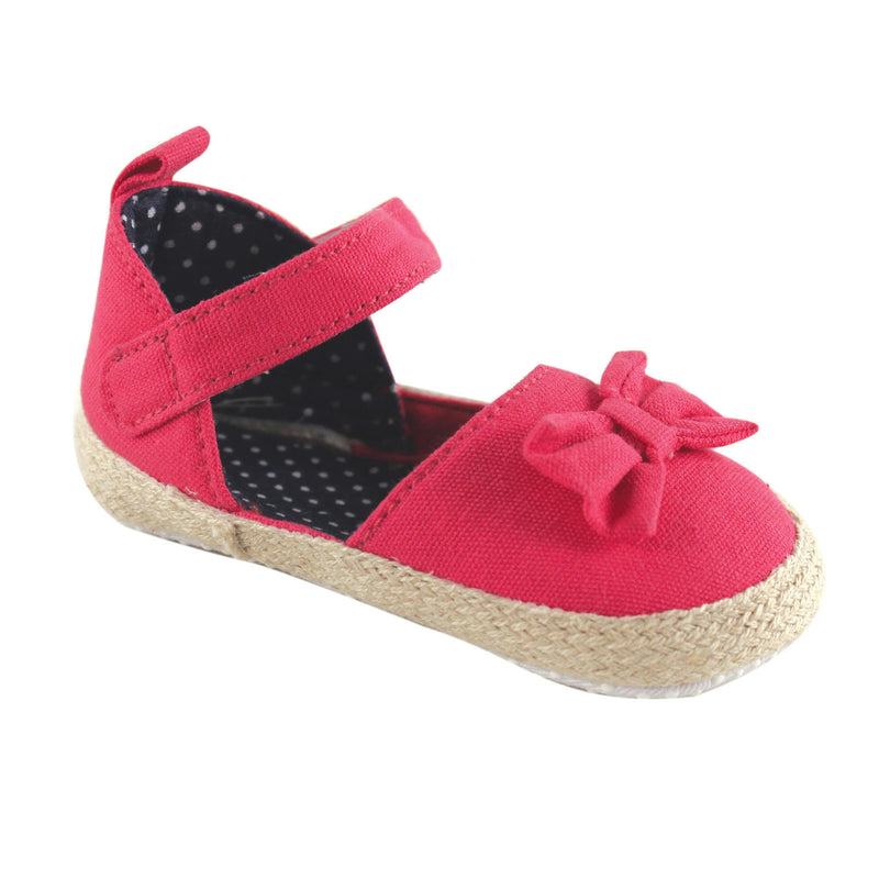 Luvable Friends Crib Shoes, Pink Espadrilles