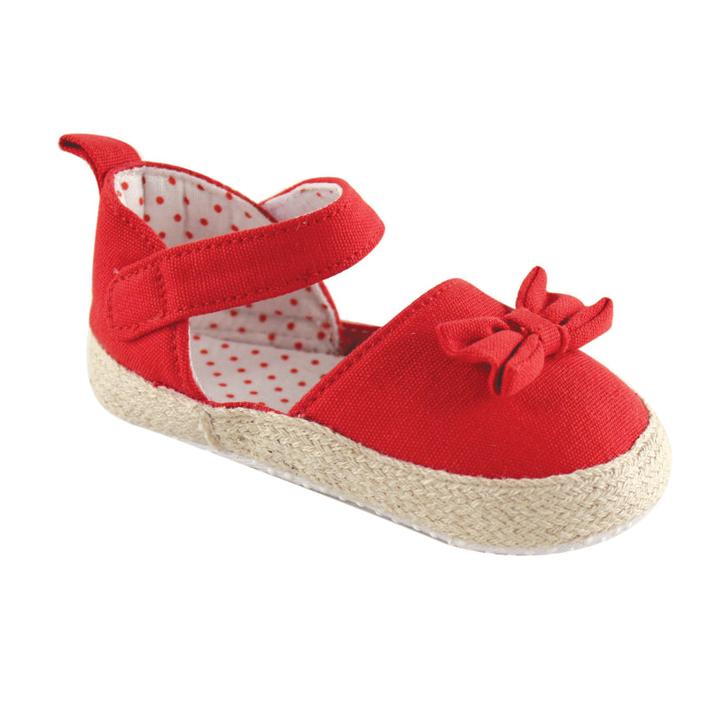 Luvable Friends Crib Shoes, Red Espadrilles