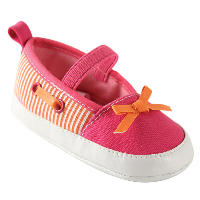 Luvable Friends Crib Shoes, Pink Orange