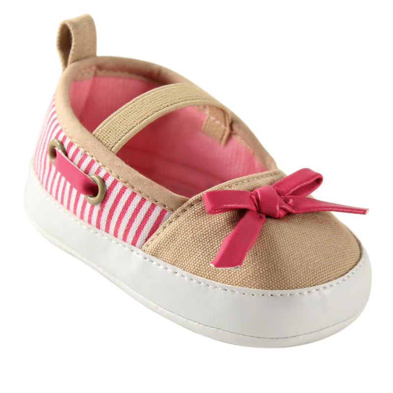 Luvable Friends Crib Shoes, Tan Flats