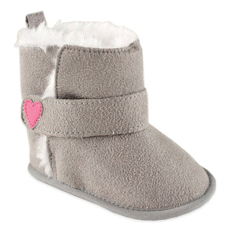 Luvable Friends Crib Shoes, Gray Boots