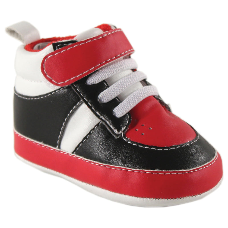 Luvable Friends Crib Shoes, Black Red