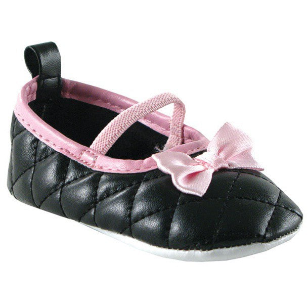 Luvable Friends Crib Shoes, Black Mary Jane