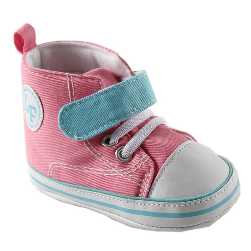 Luvable Friends Crib Shoes, Pink Hi-Top
