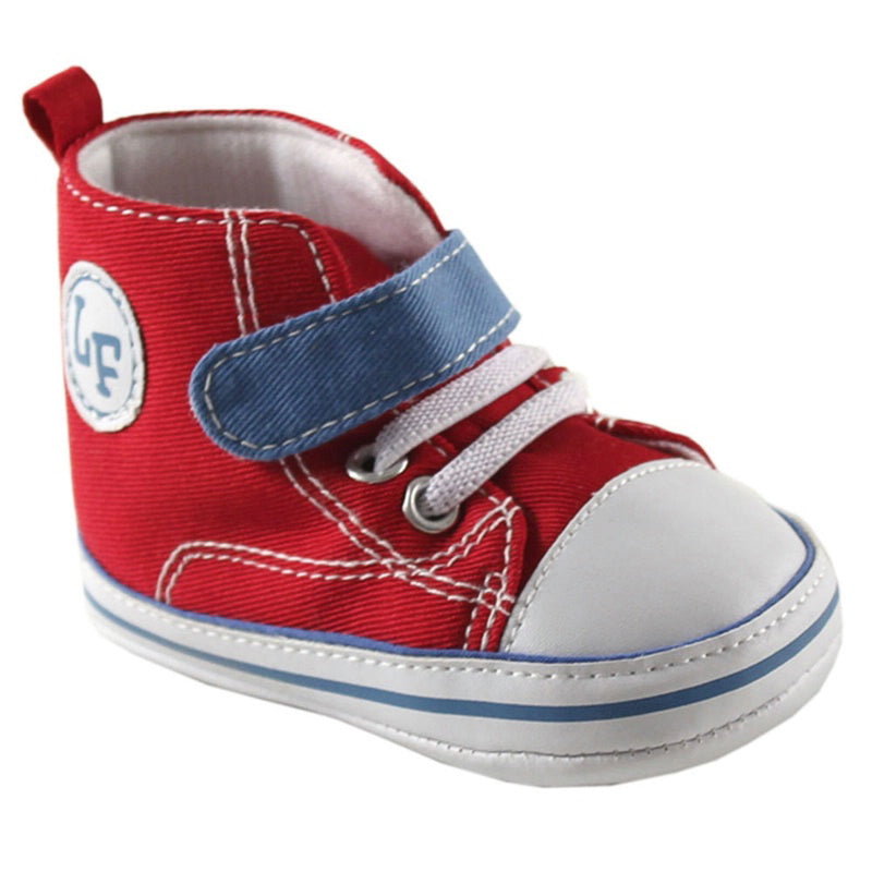 Luvable Friends Crib Shoes, Red Hi-Top