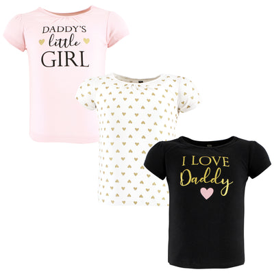 Hudson Baby Short Sleeve T-Shirts, Girl Daddy