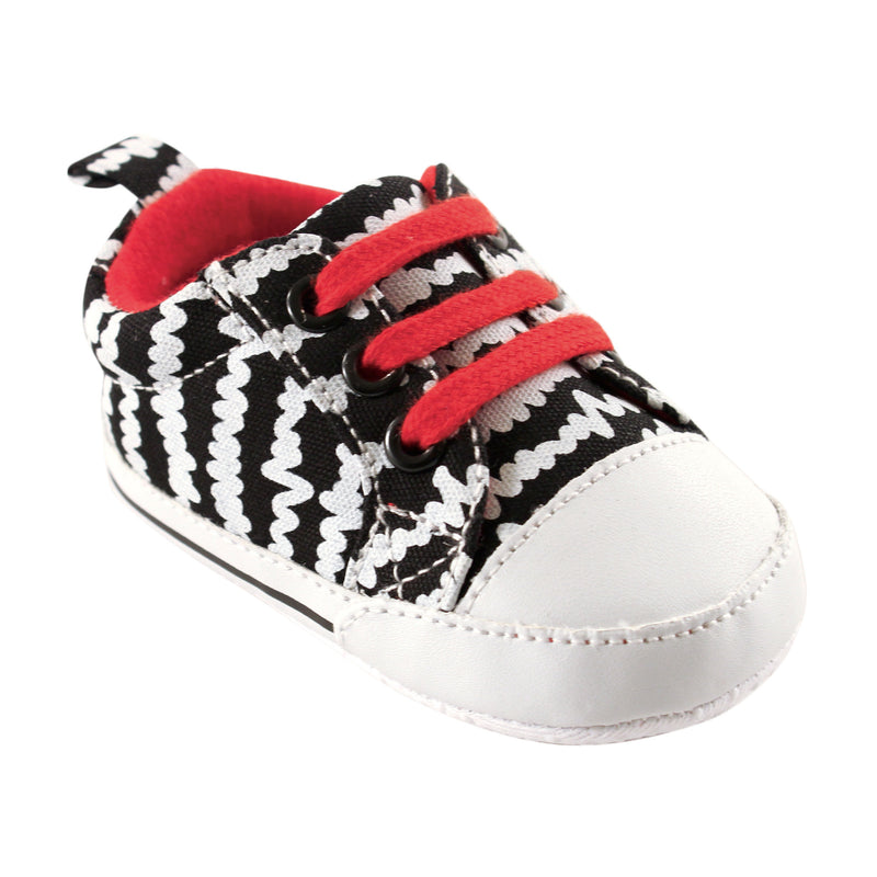 Luvable Friends Crib Shoes, Black And White Scribbles