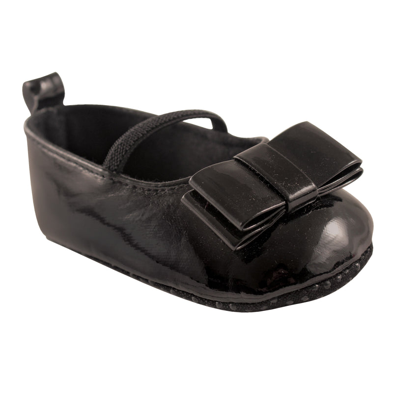 Luvable Friends Crib Shoes, Black Patent