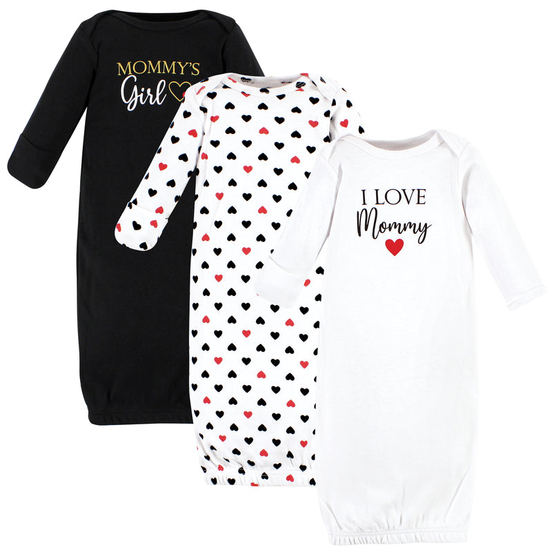 Hudson Baby Cotton Gowns, Girl Mommy Red Black